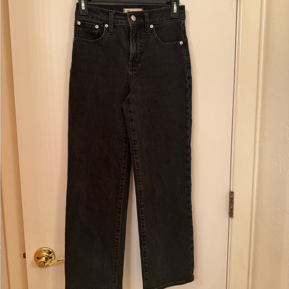 Madewell Perfect Vintage Wide-Leg Jeans – Size 23P – Washed Black